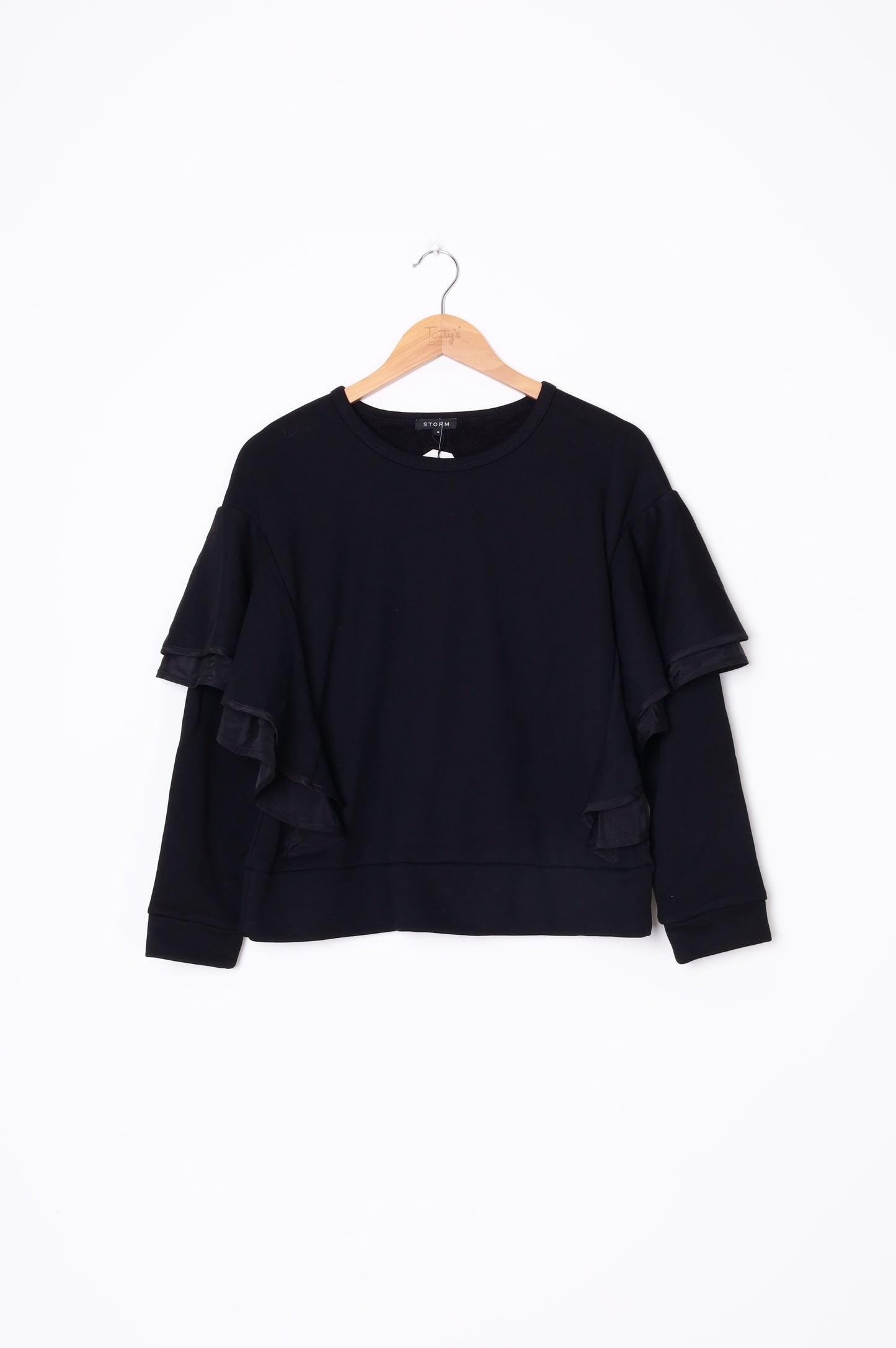 Storm Womens Black Sweatshirt Size 6