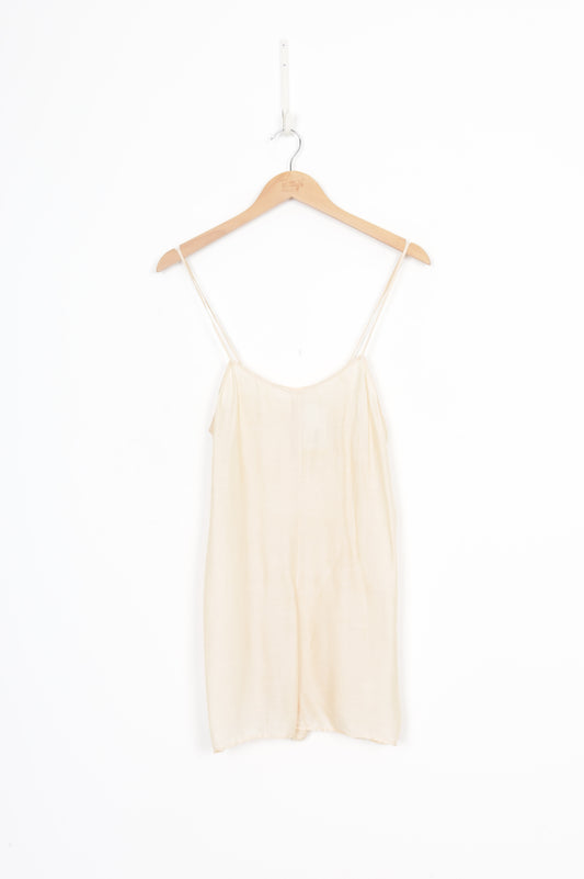 Penny Sage Womens Cream Playsuit Size 6