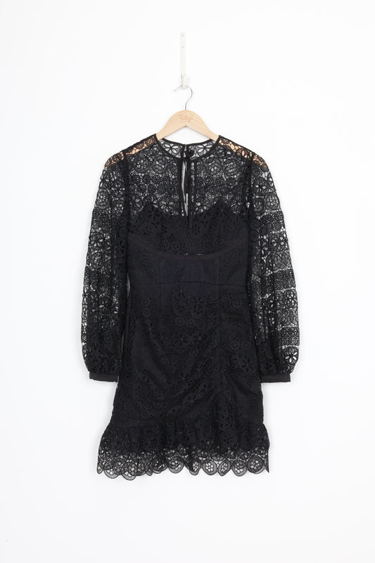 Self Portrait Womens Black Dress Size 8