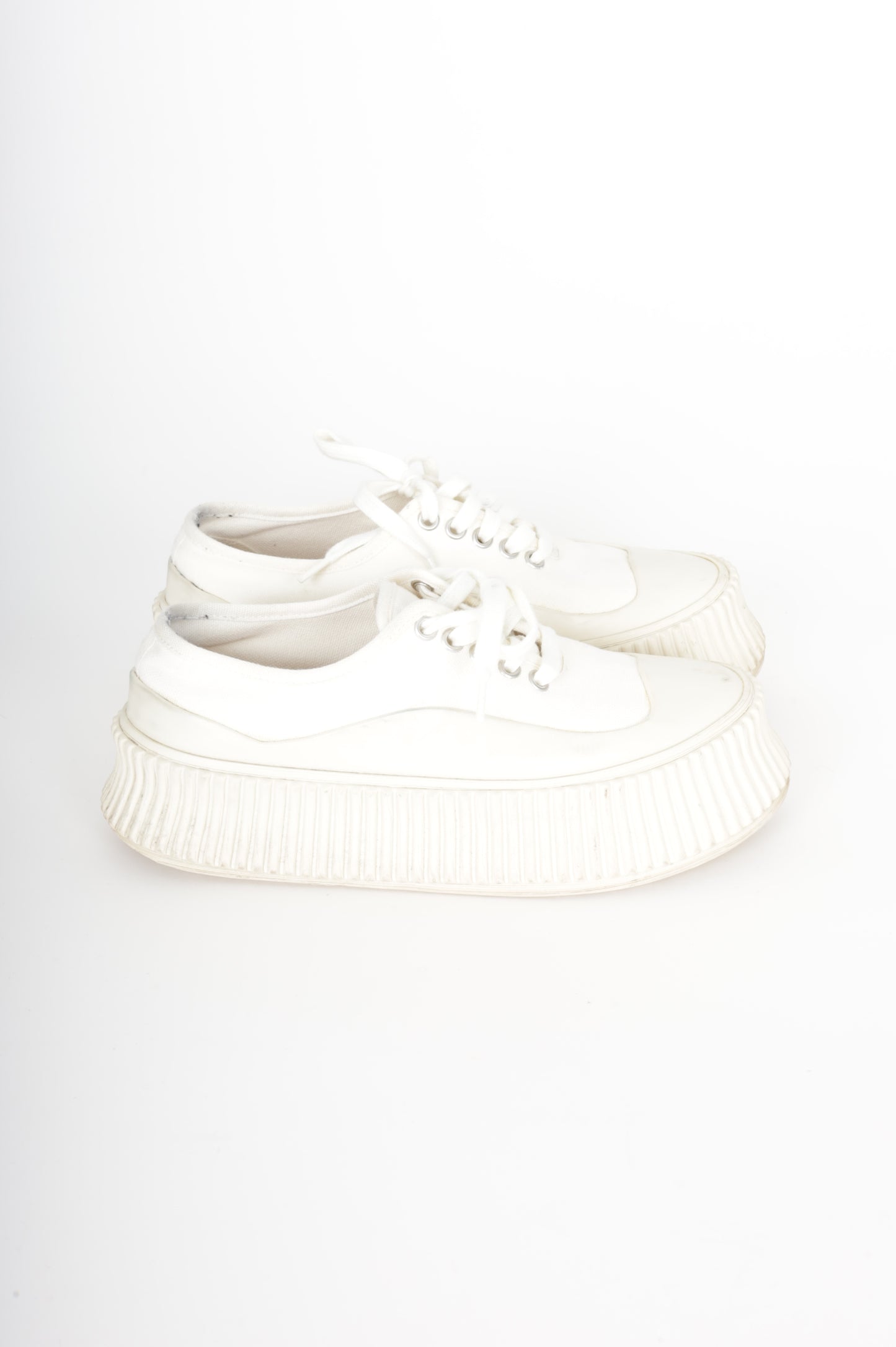 Jil Sander Womens Cream Sneakers Size EU 35