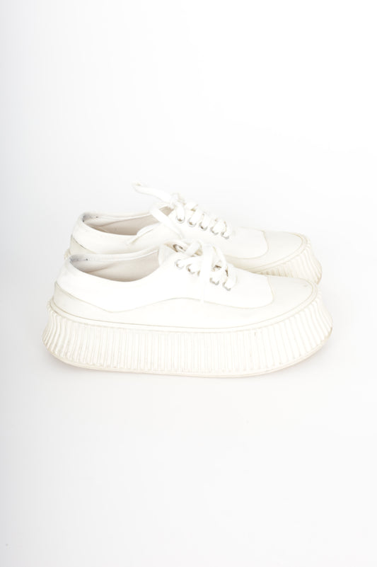 Jil Sander Womens Cream Sneakers Size EU 35