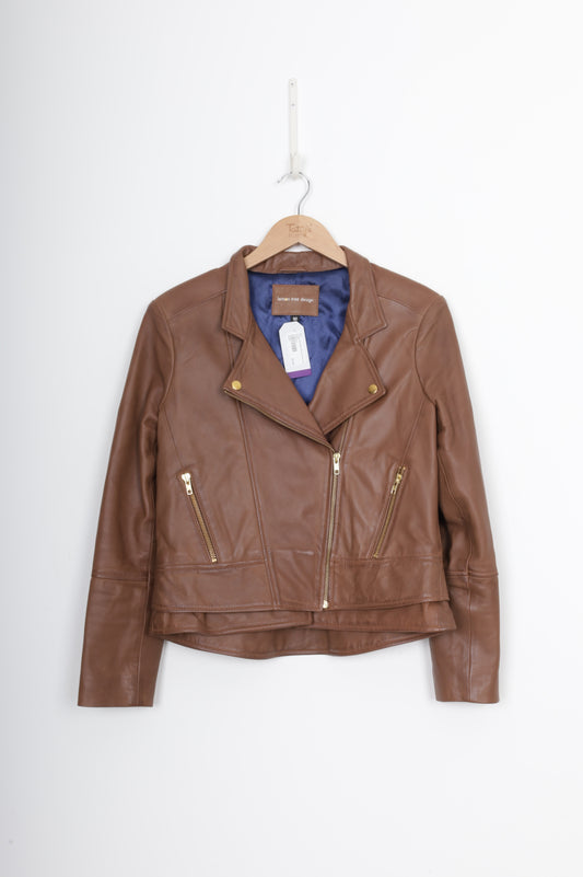 Lemon Tree Design Womens Brown Jacket Size M