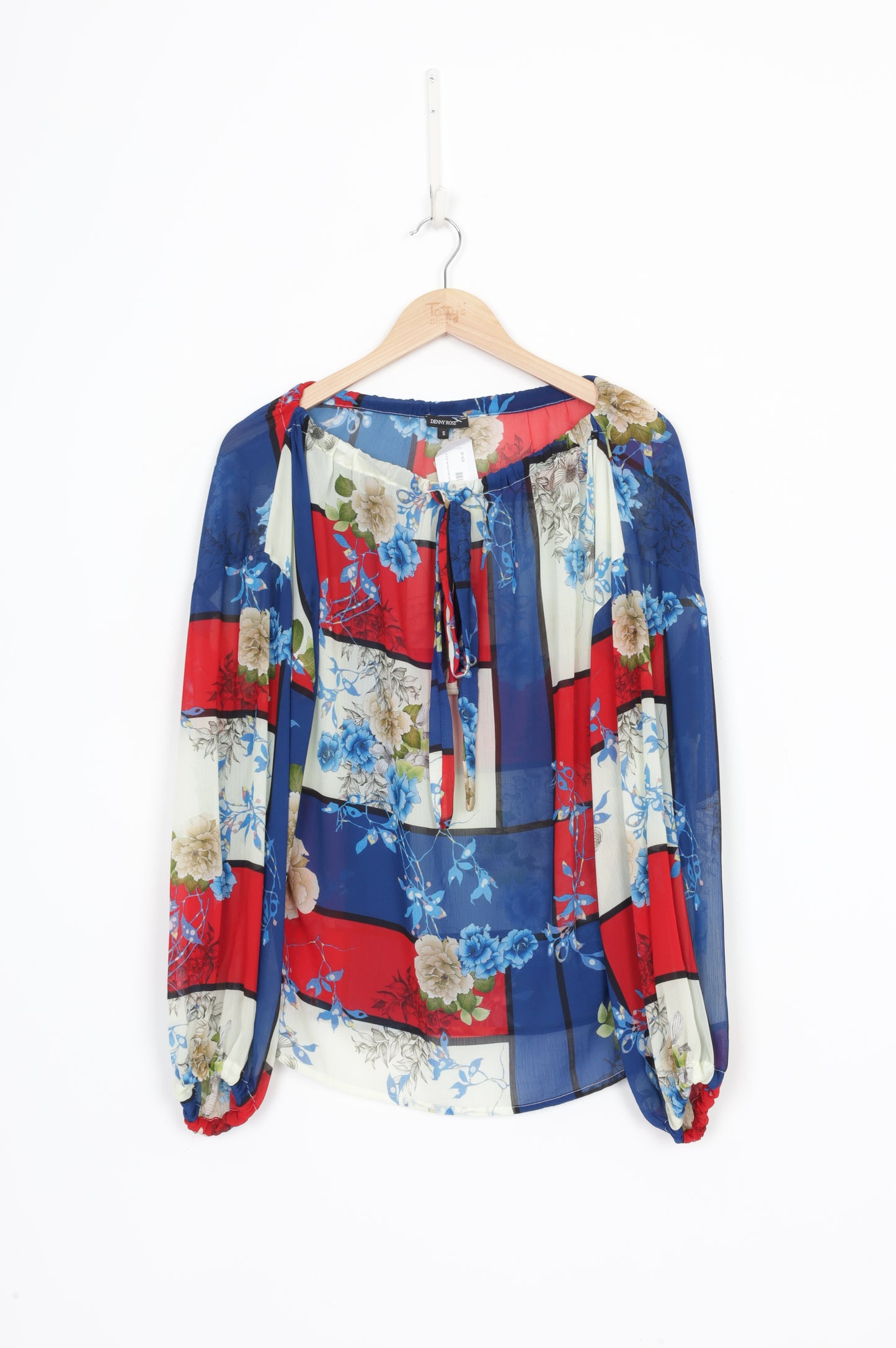 denny rose Womens Blue Blouse Size S