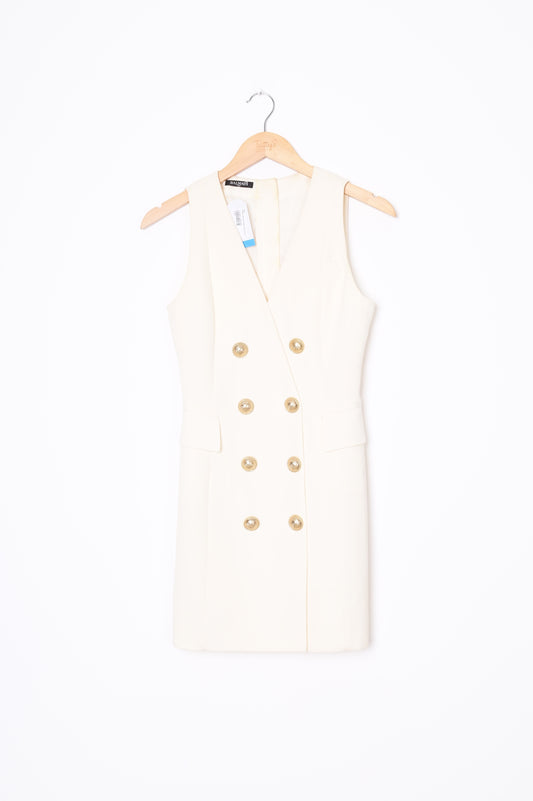 Balmain Womens Cream Dress Size EU 34