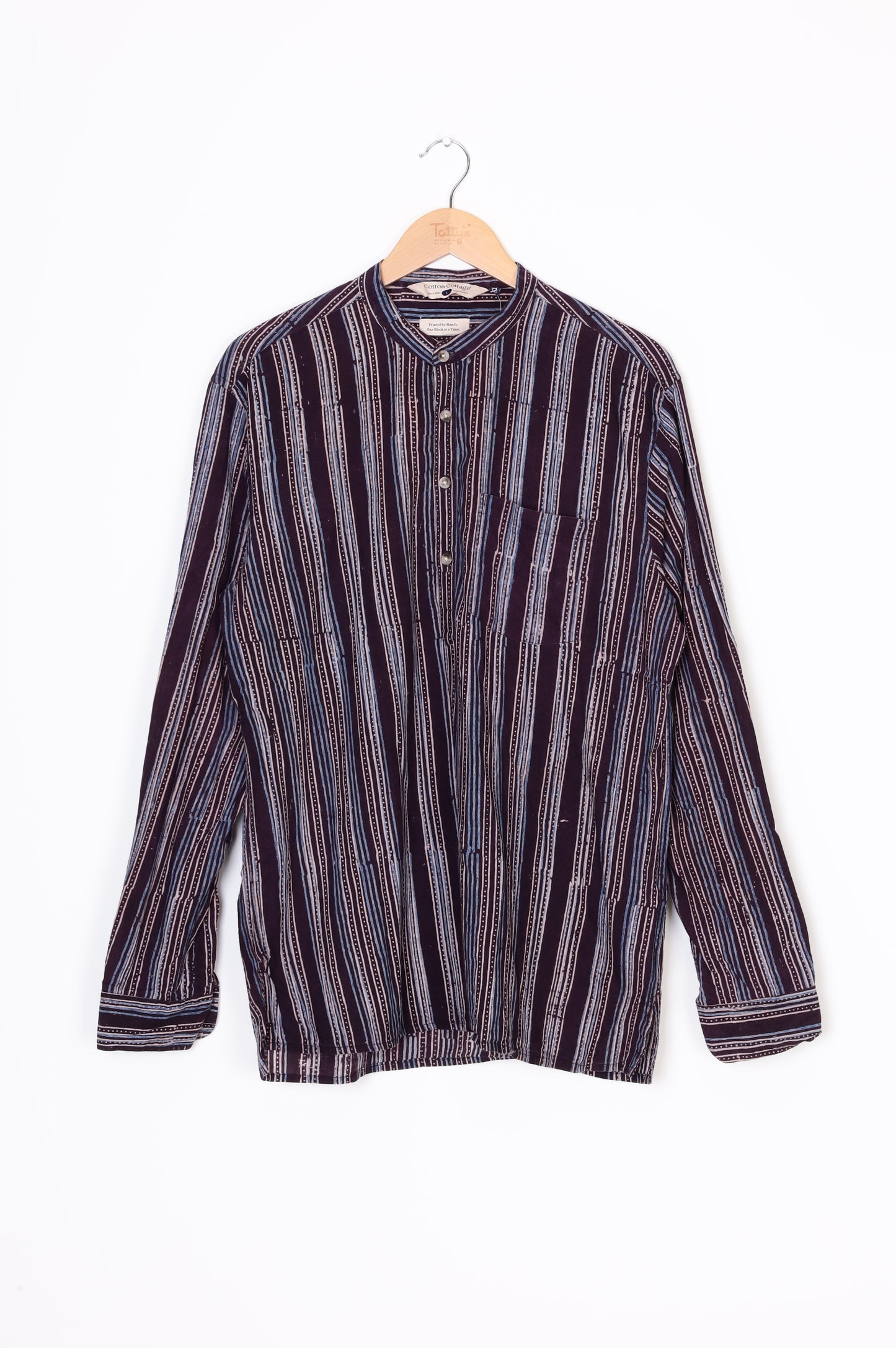 Cotton Cottage Mens Purple Shirt Size M