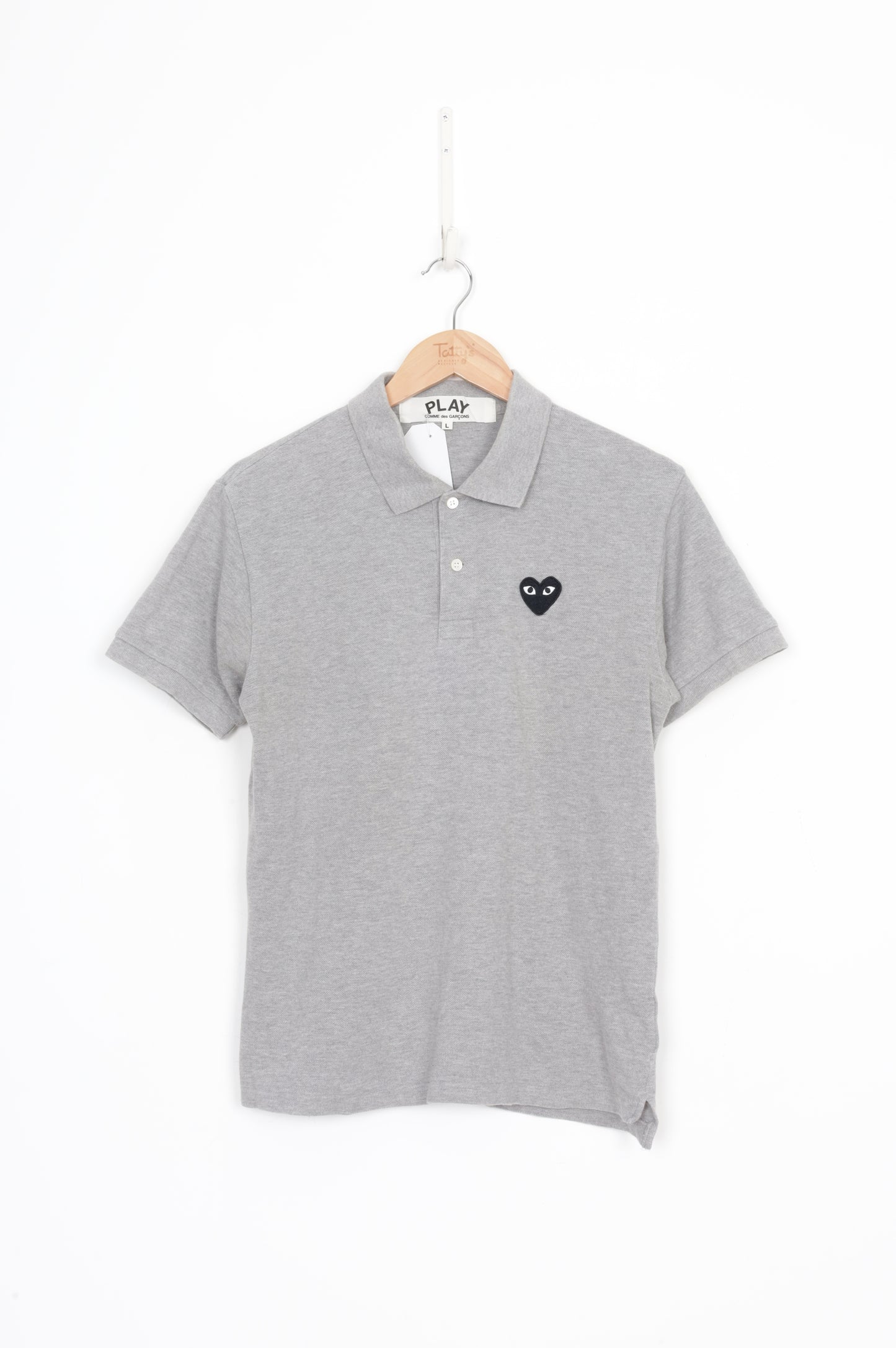 PLAY Comme Des Garcons Mens Grey Shirt Size L