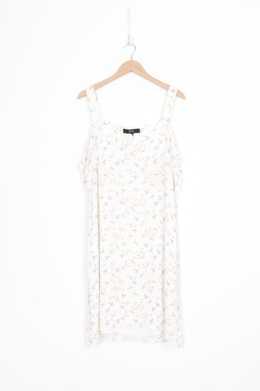 Max Womens Cream Dress Size 16