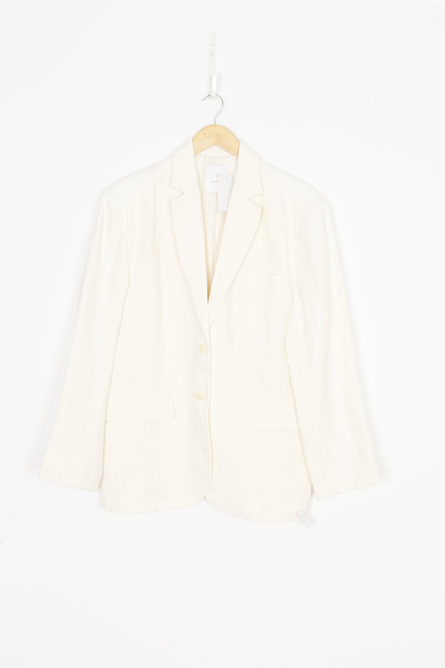 Anine Bing Womens Cream Blazer Size L