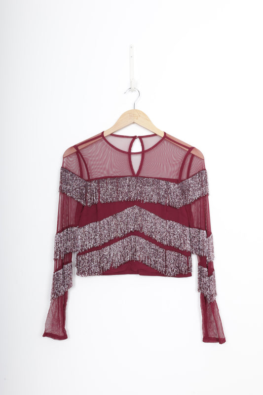 No Label Womens Red Top Size XS