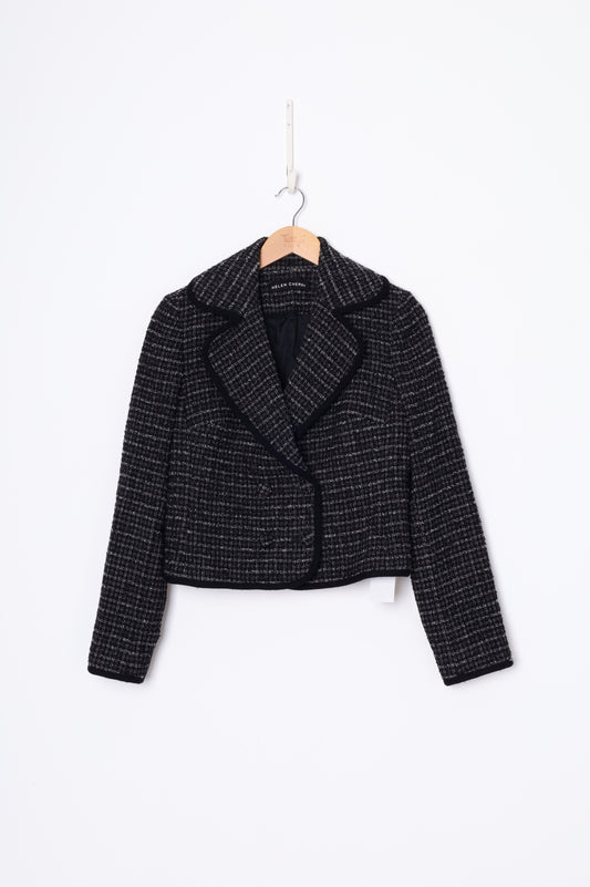 Helen Cherry Womens Black Blazer Size L