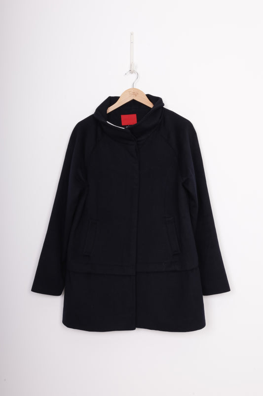 Andrea Moore Womens Blue Coat Size 16