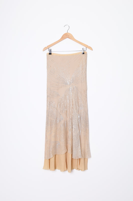 Rozae Nichols - Vintage Womens Beige Skirt Size S