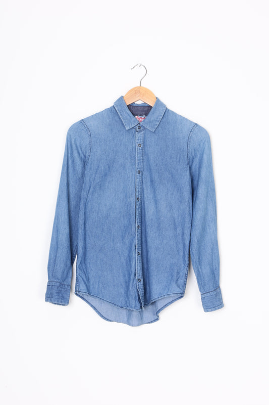 We Are Womens Blue Shirt Size XS