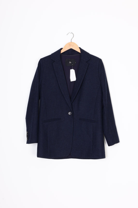 Sills Womens Blue Blazer Size 8