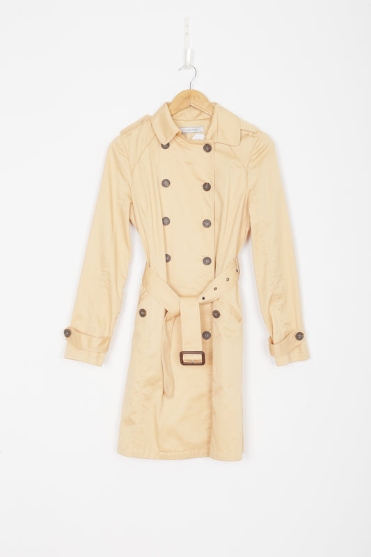 Oroton Womens Beige Coat Size S