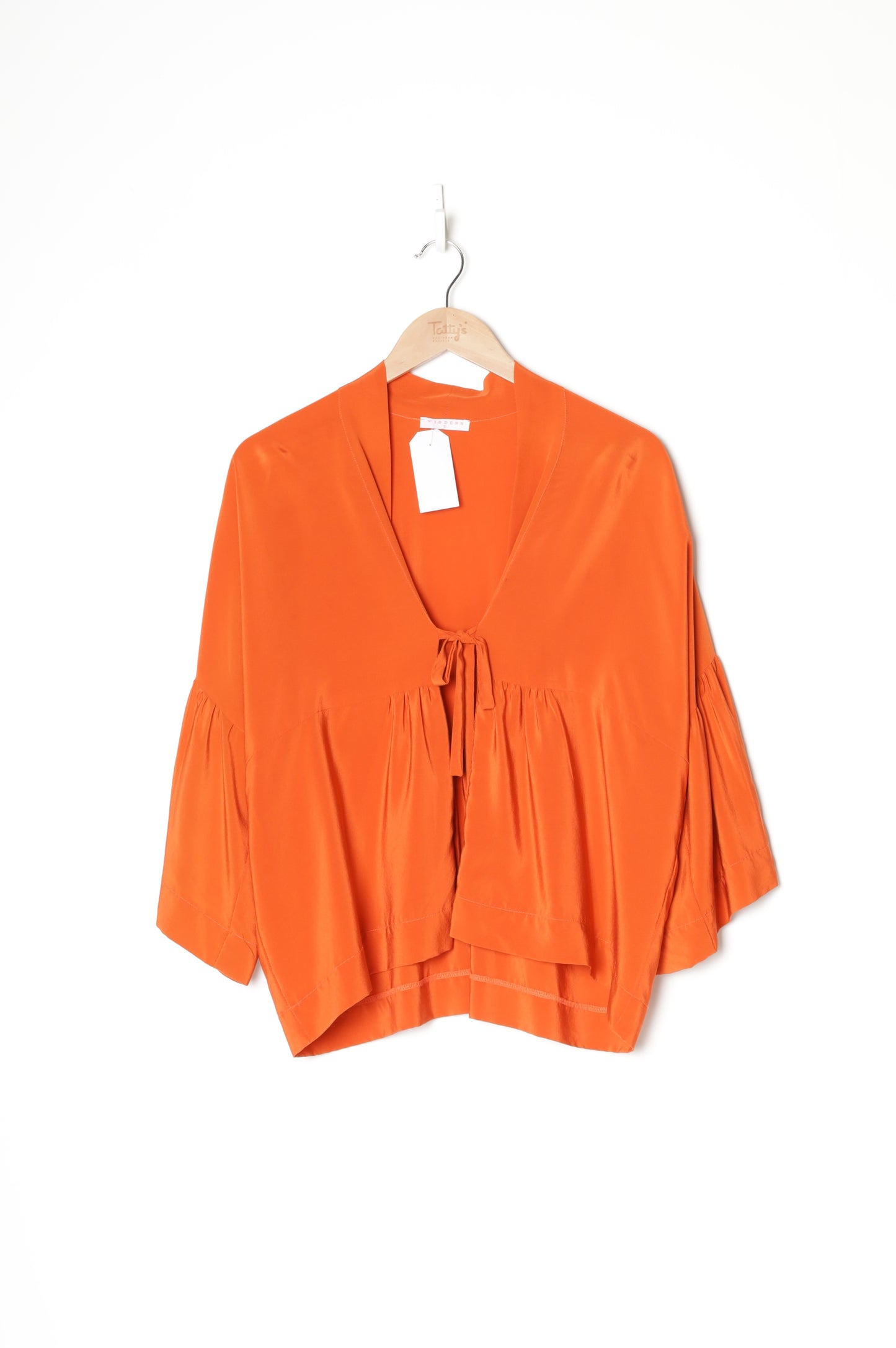 Widdess Womens Orange Blouse Size S