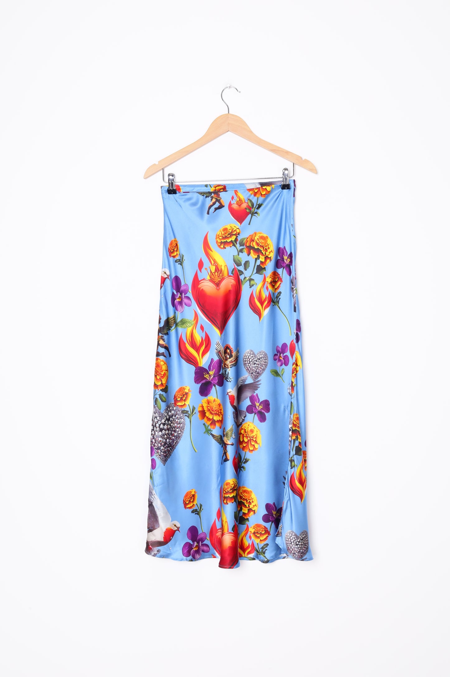 Silk Laundry Womens Blue Skirt Size S
