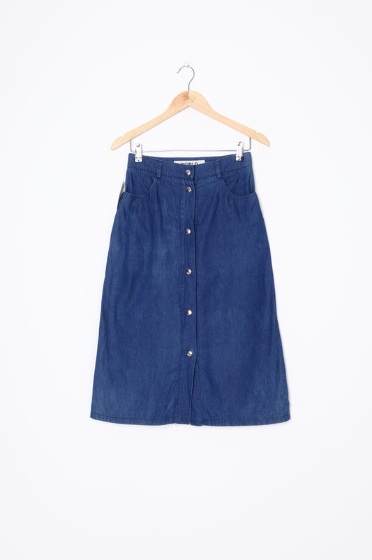 World Womens Blue Skirt Size XXS