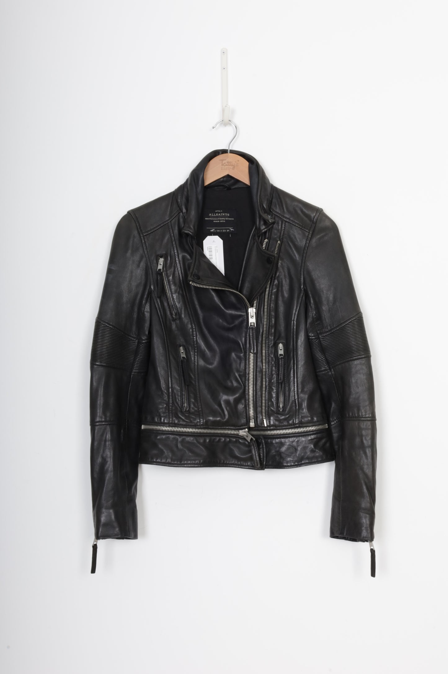 All Saints Womens Black Jacket Size 6