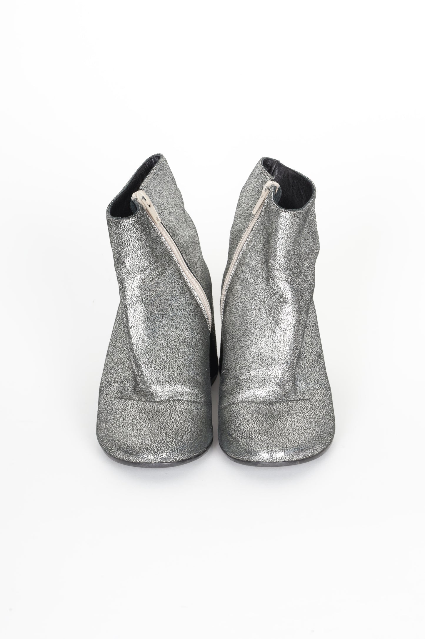 MM6 Womens Metallic Boots  Size EU 36