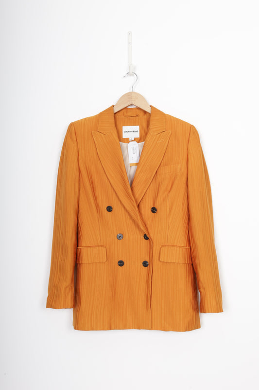 Country Road Womens Orange Blazer Size 10