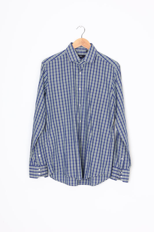 Boss Hugo Boss Mens Blue Shirt Size 40