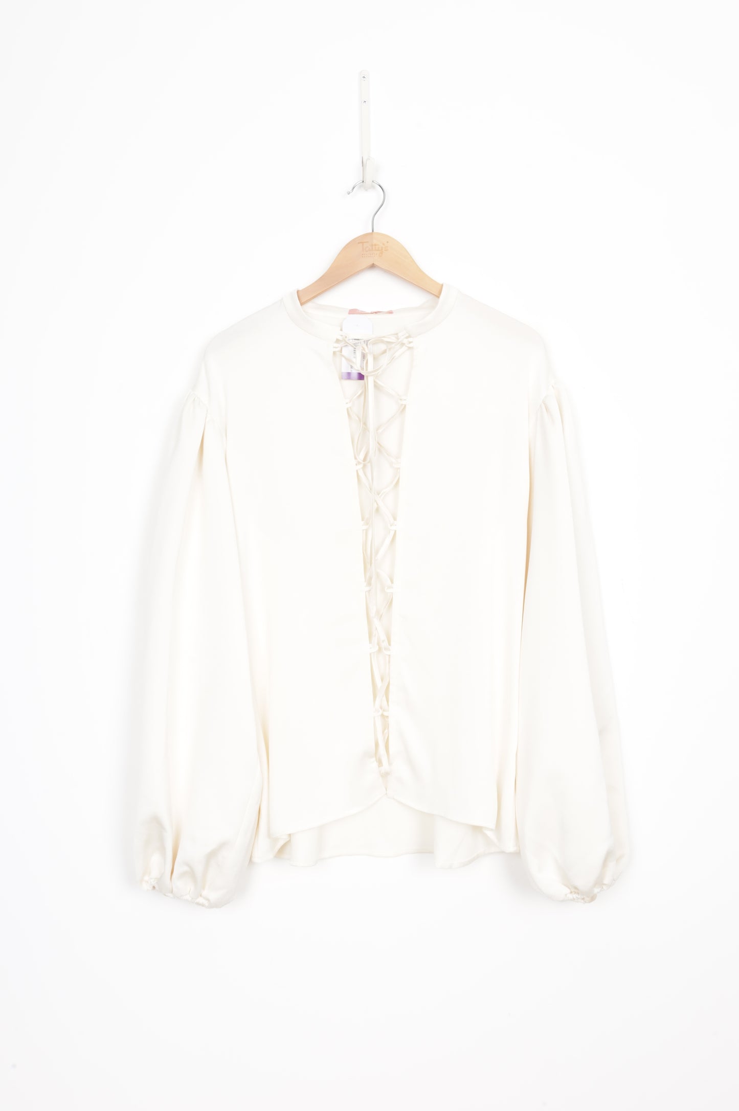 Maggie Marilyn Womens White Blouse Size 14