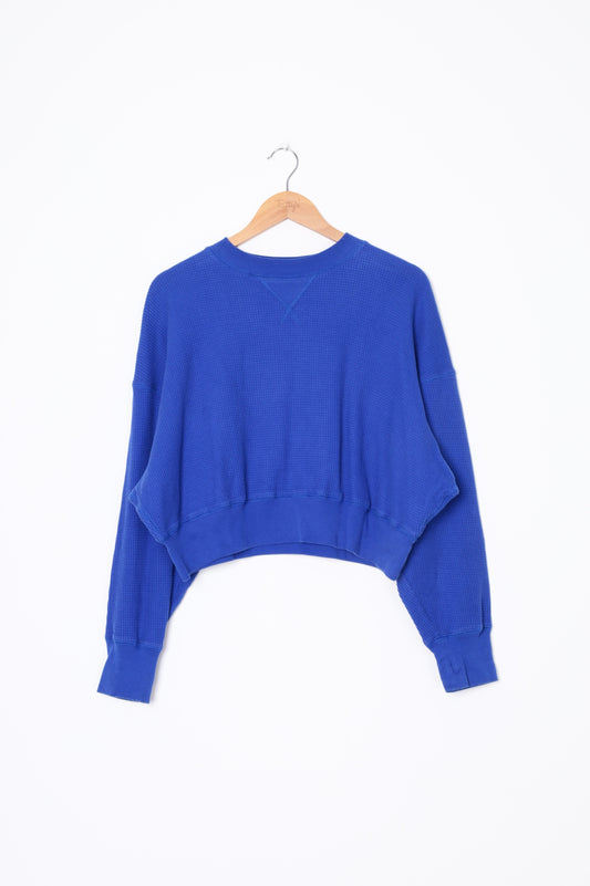 Bassike Womens Blue Sweatshirt Size S