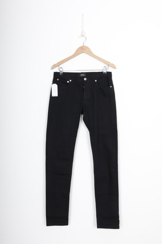 A.P.C Mens Black Jeans Size W 30