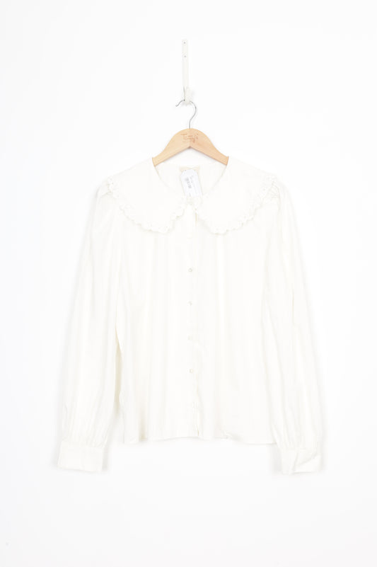 Sezane Womens Cream Shirt Size 44