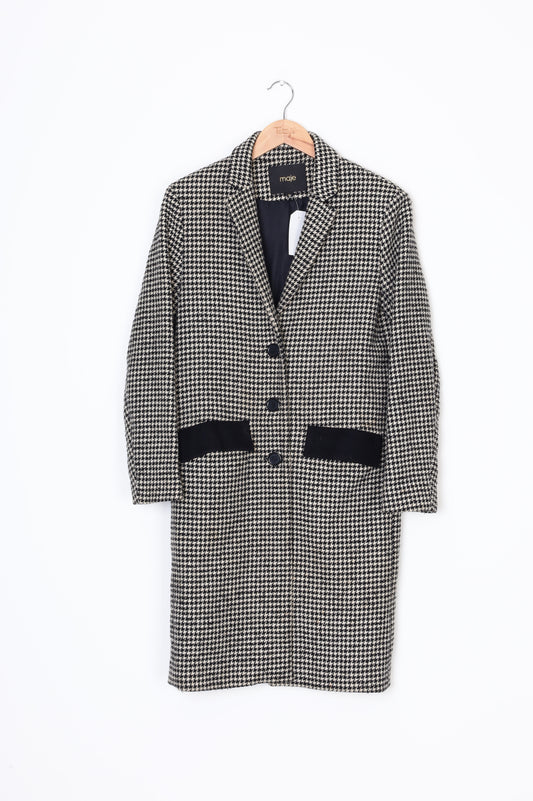 Maje Womens Black Coat Size 36