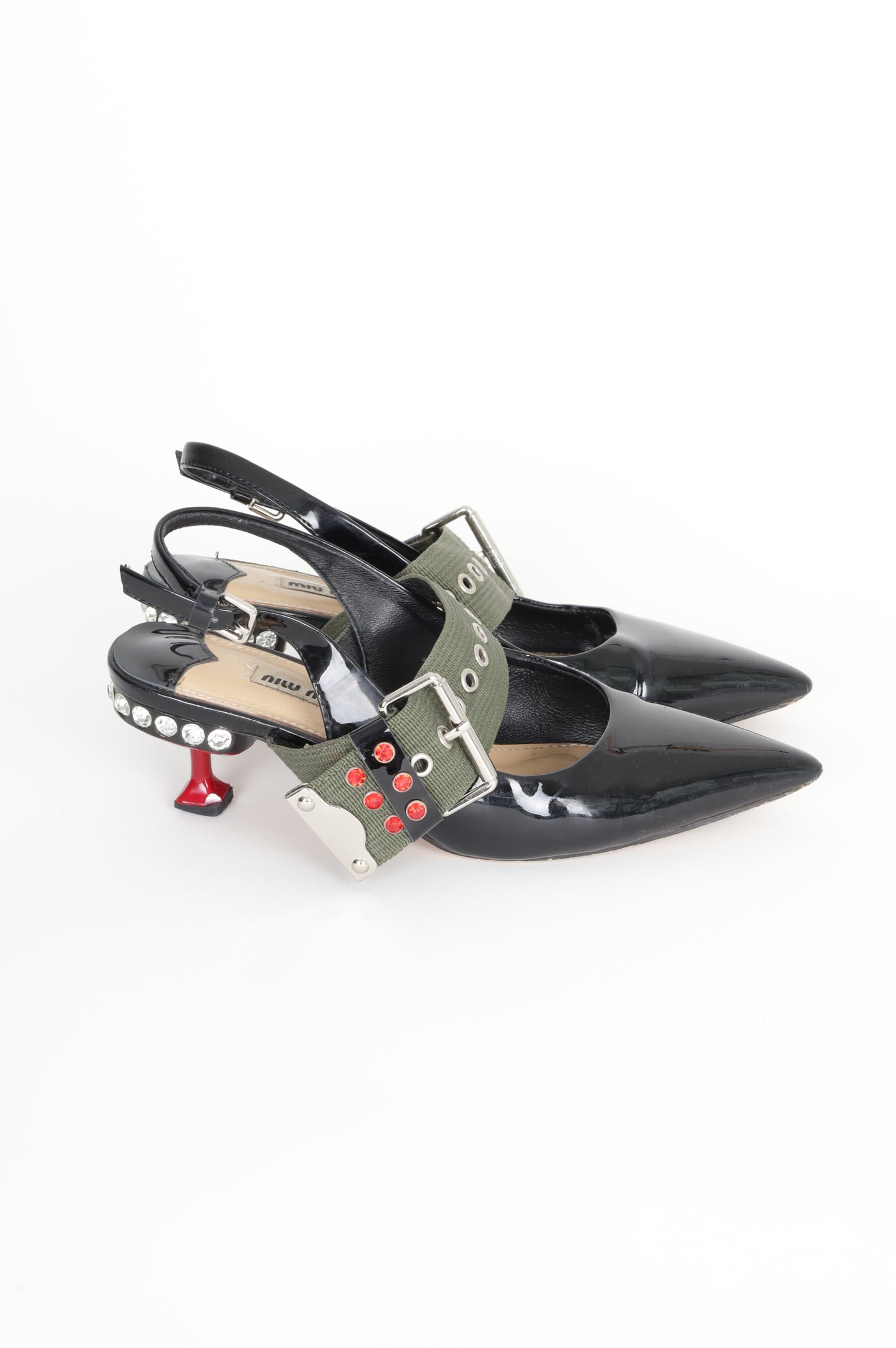 Miu Miu Womens Black Heels Size 37