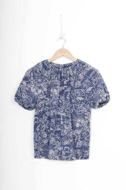 Sylvester Womens Blue Top Size S