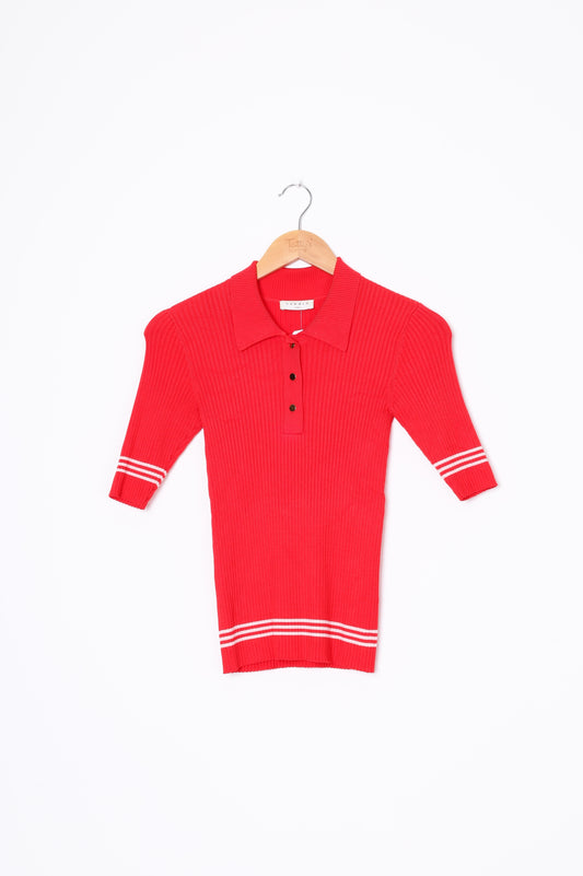 Sandro Paris Womens Red Shirt Size 0