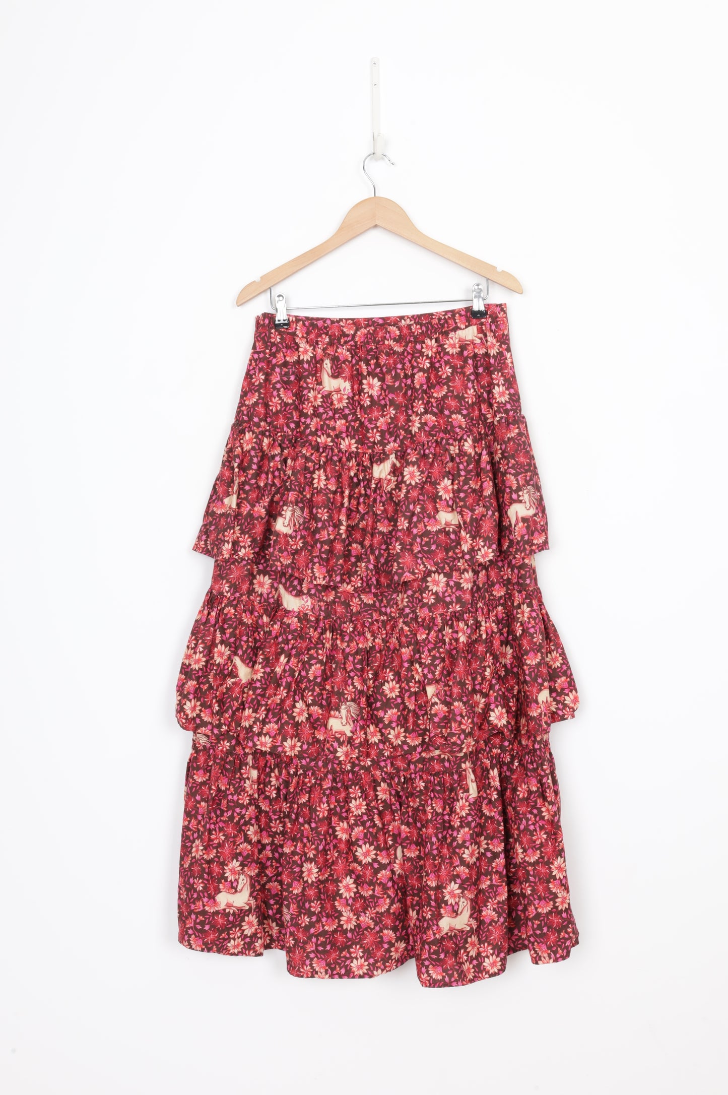 Farm Womens Red Skirt Size L