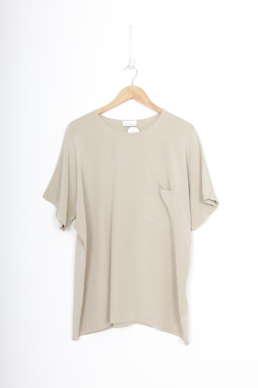 Raey Womens Beige T-shirt Size UK 8