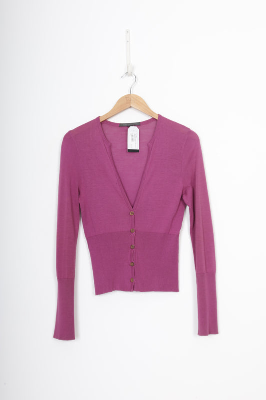 Kate Sylvester Womens Purple Cardigan Size M