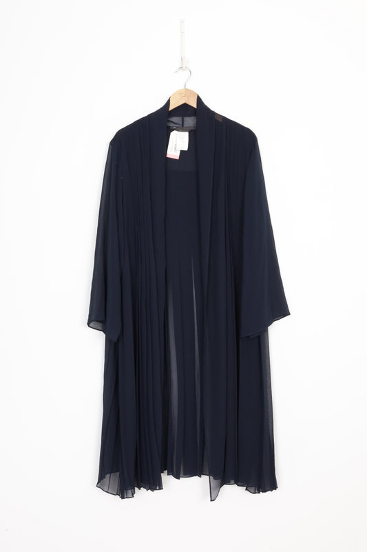 Marina Rinaldi Womens Blue Coat Size 20