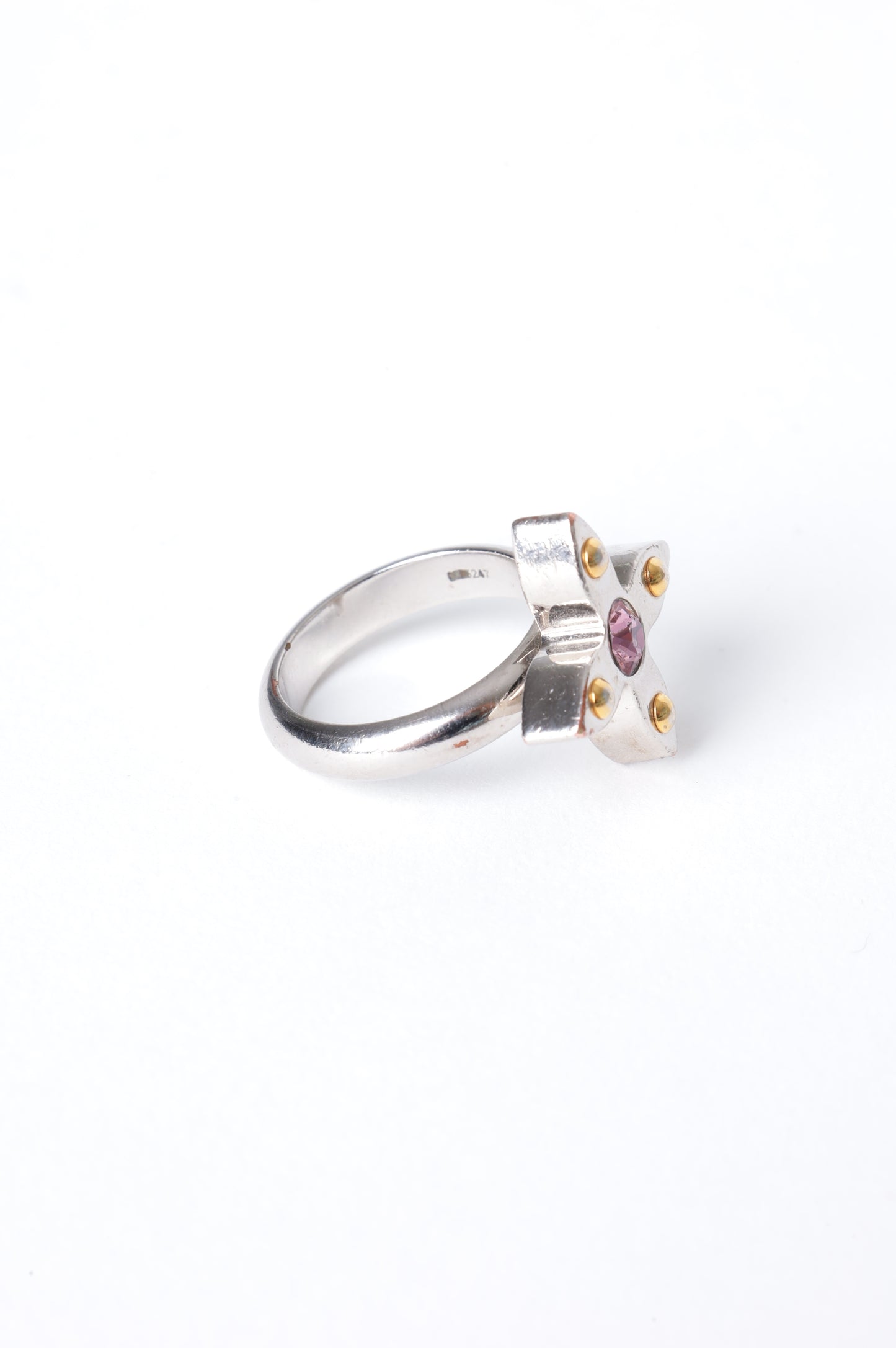 Louis Vuitton Womens Metallic Ring Size M