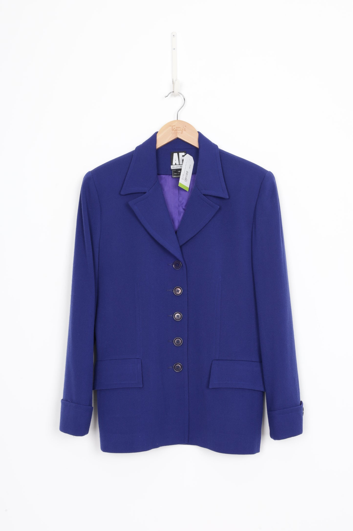Ashely Fogel Womens Purple Blazer Size 14