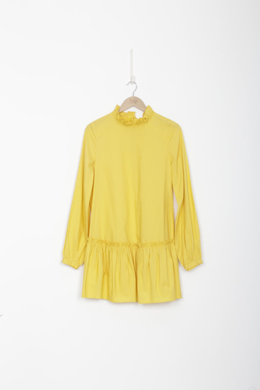 Bird & Knoll Womens Yellow Dress Size S