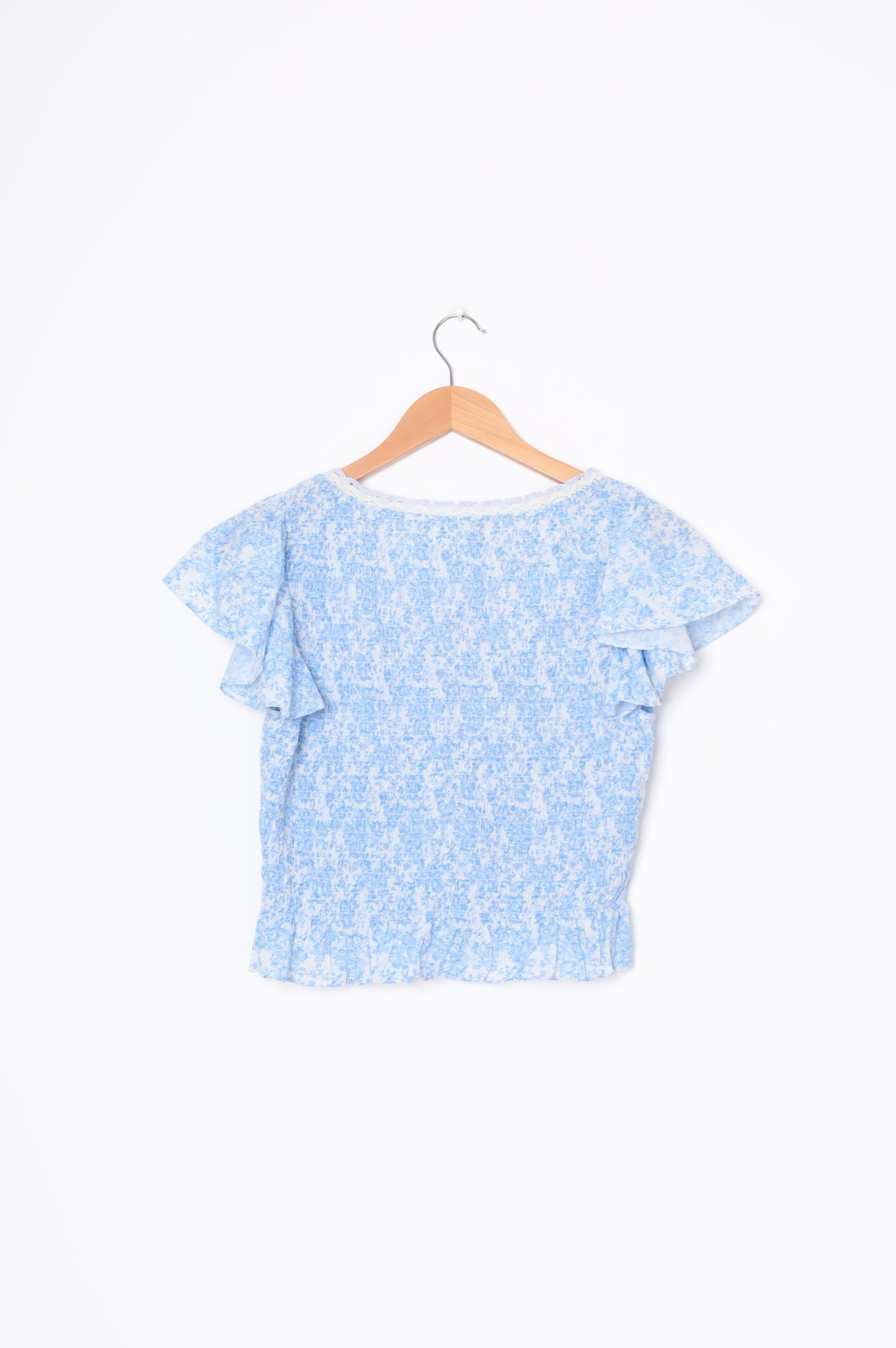 Love Shack Fancy Womens Blue Top Size M