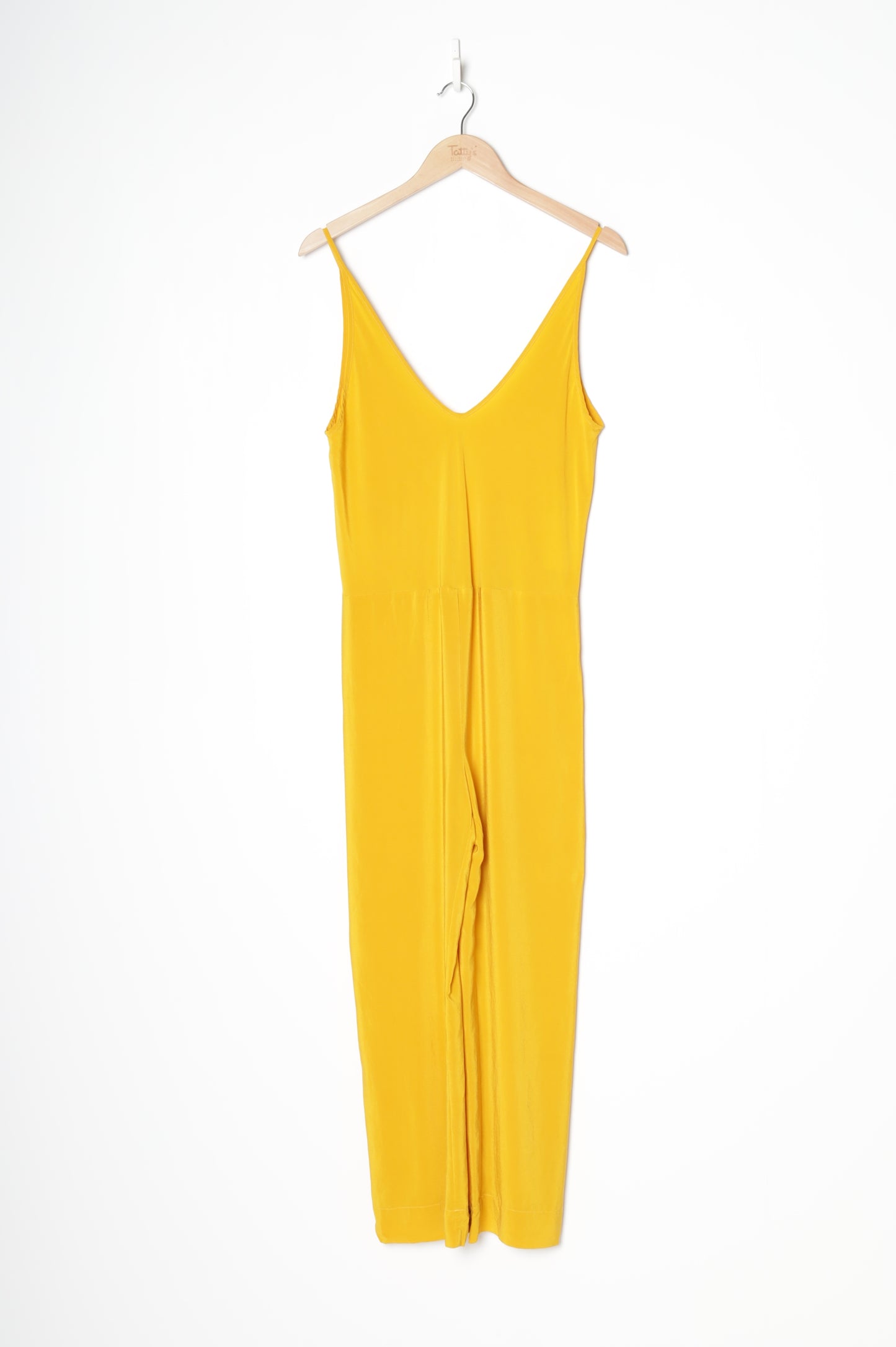 Miss Crabb Womens Yellow Jumpsuit Size M