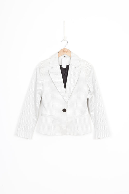 Taylor Womens White Blazer Size S