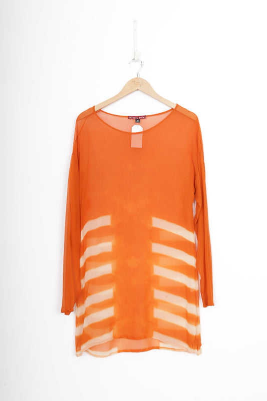 Miranda Brown Womens Orange Dress Size 10