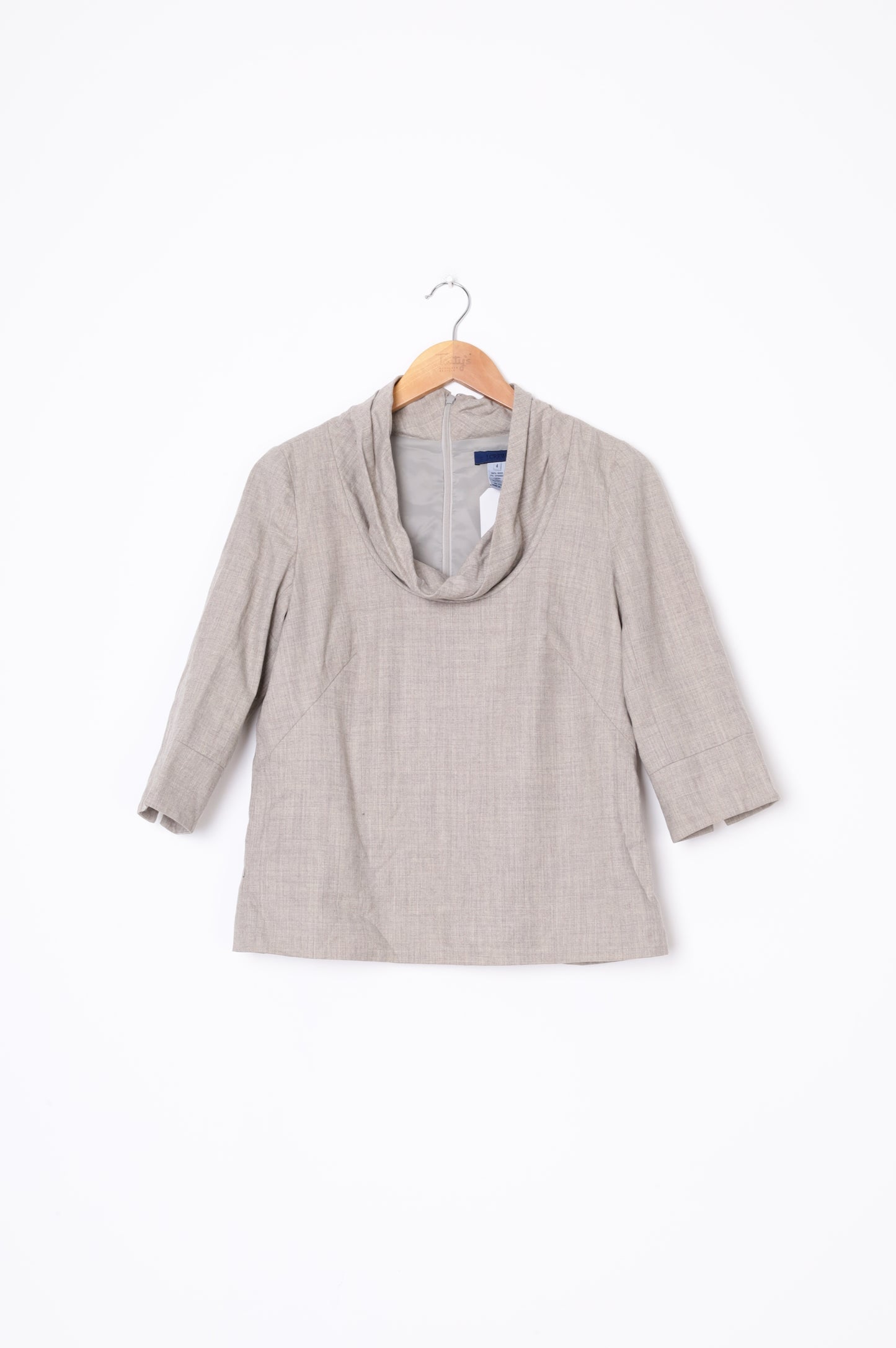 J Crew Womens Beige Blouse Size 4