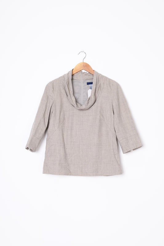 J Crew Womens Beige Blouse Size 4