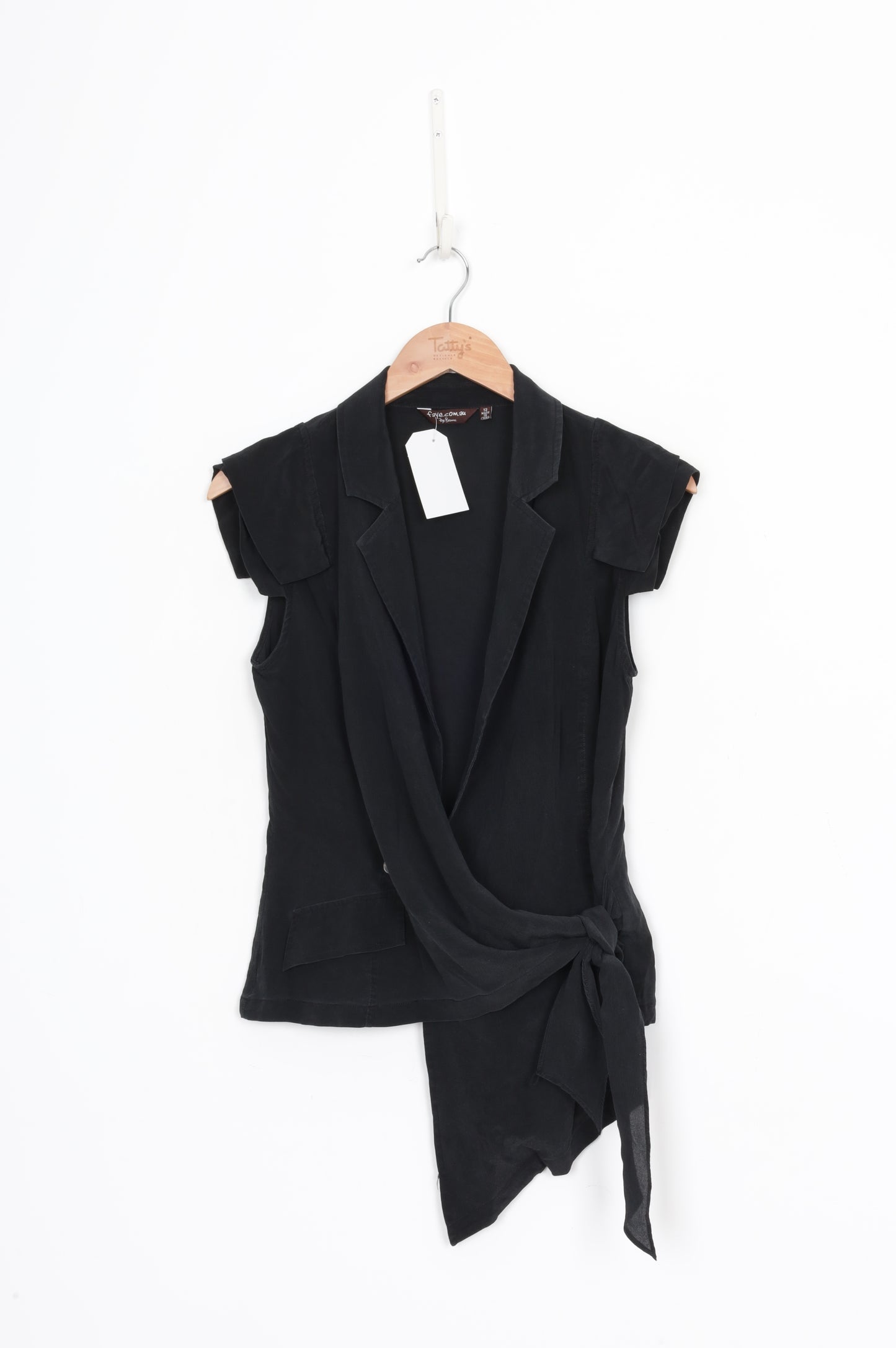 Faye Browne Womens Black Blouse Size 12