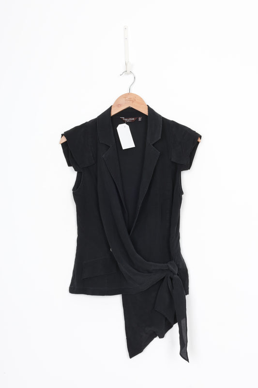 Faye Browne Womens Black Blouse Size 12