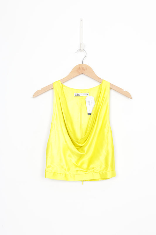 Zara Womens Yellow Top Size S